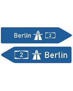VZ Nr. 430-40 Pfeilwegweiser zur Autobahn - doppelseitig