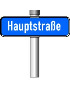 Straßennamenschilder mit Profilrahmen