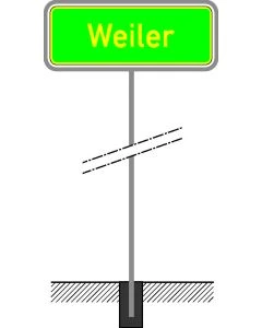 Rohrständer für Schildtyp 385 aus feuerverzinktem Stahl – variabler Rohrdurchmesser