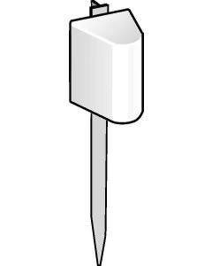 Illustration eines Metall-Einschlagsockels zur Erdverankerung von Verkehrselementen