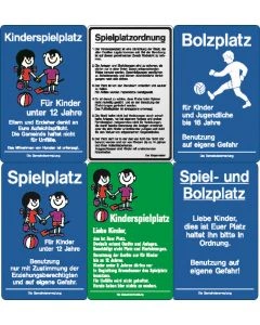 Spielplatzschilder